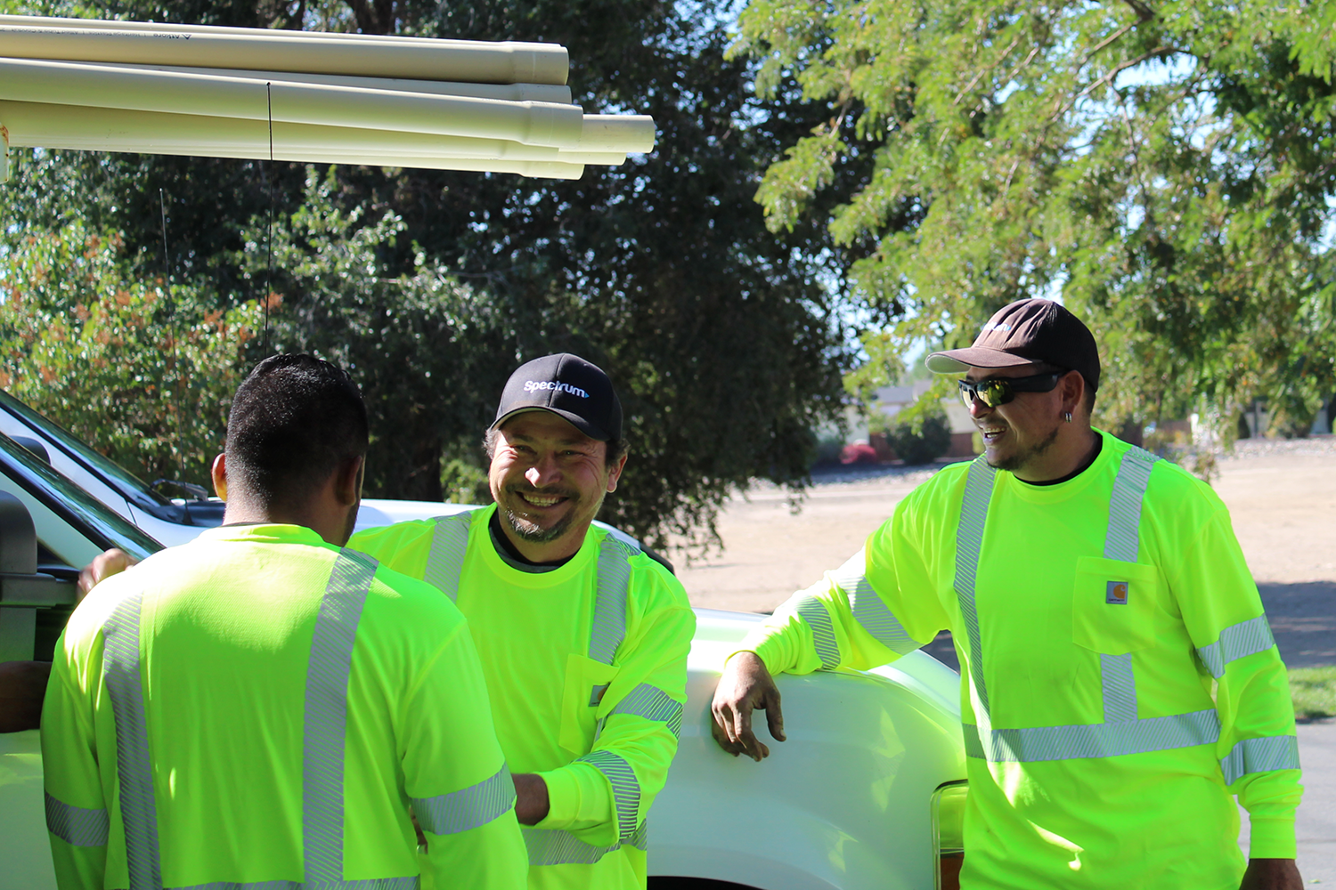 construction team members on break